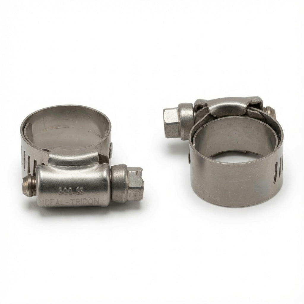 Ideal Tridon 6506E lined stainless hose clamp, fits 1/2" to 7/8" OD, 2 pack