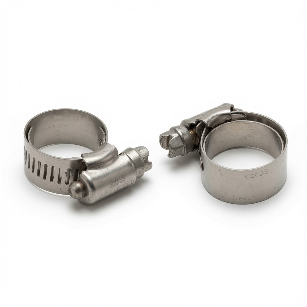 Ideal Tridon 6508E lined stainless hose clamp, fits 5/8" to 1" OD, 2 pack