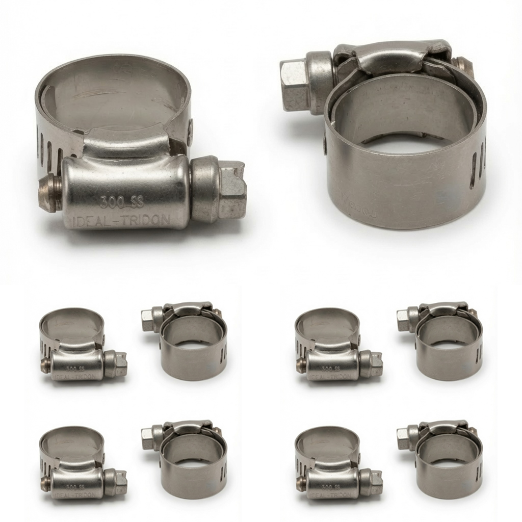 Ideal Tridon 6506E lined stainless hose clamp, fits 1/2" to 7/8" OD