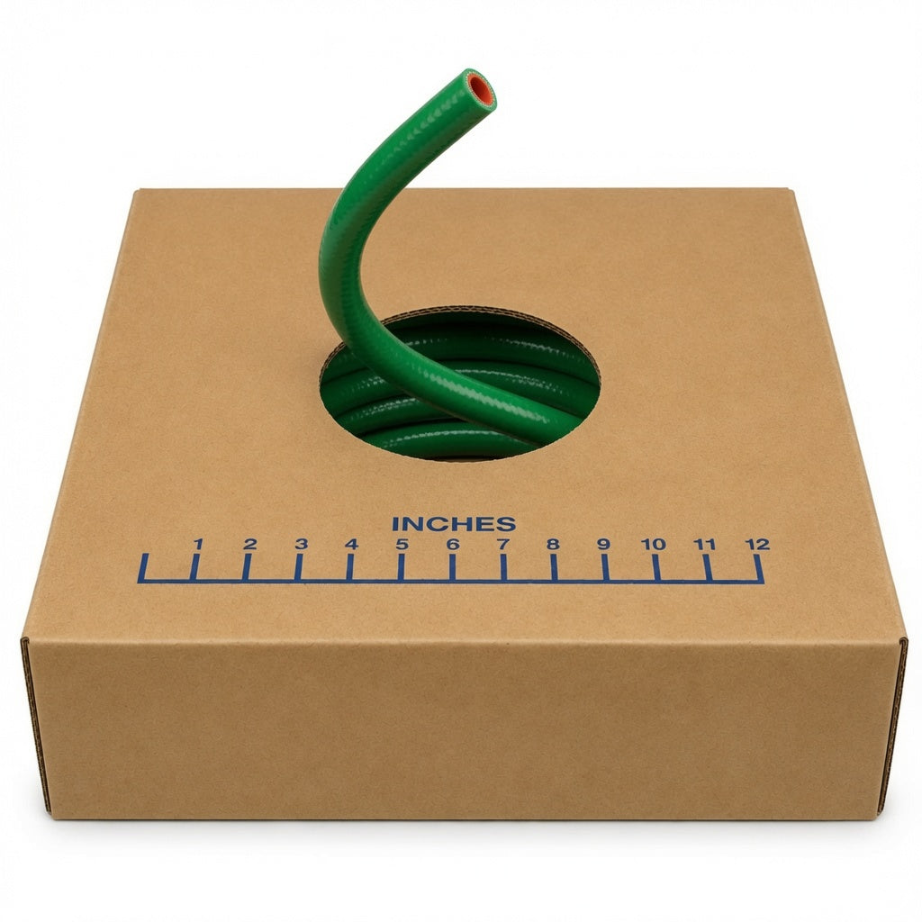 Flexfab 5521 green silicone heater hose, 1-1/4" ID x 50 ft box