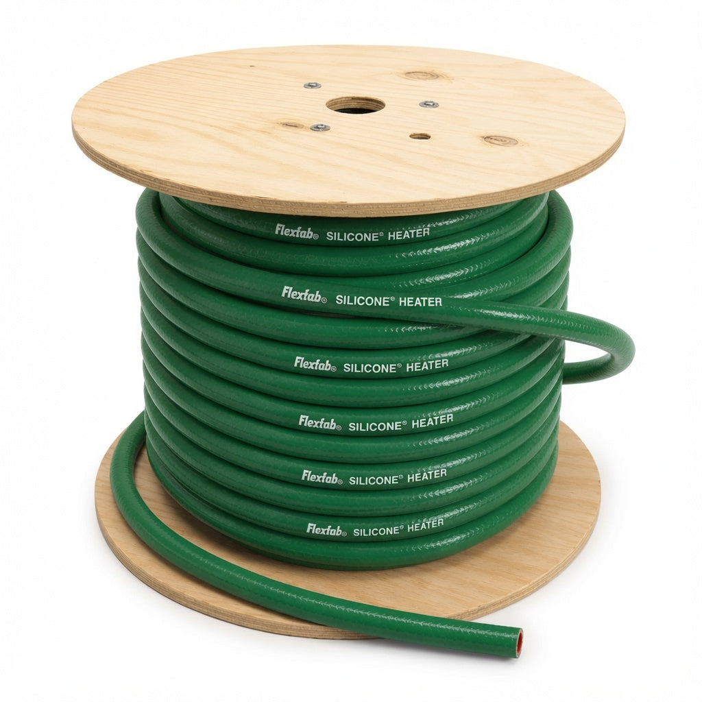 Flexfab 5521 green silicone heater hose, 1" ID x 200 ft reel