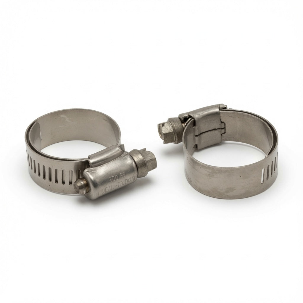 Ideal Tridon 6512E lined stainless hose clamp, fits 7/8" to 1-1/4" OD, 2 pack